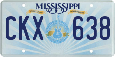 MS license plate CKX638