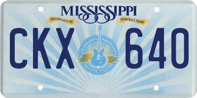 MS license plate CKX640