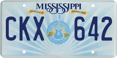 MS license plate CKX642