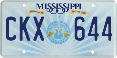 MS license plate CKX644