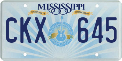 MS license plate CKX645