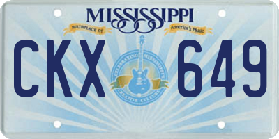 MS license plate CKX649