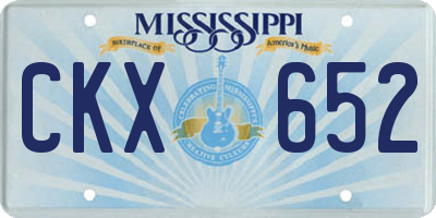 MS license plate CKX652