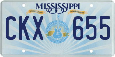 MS license plate CKX655