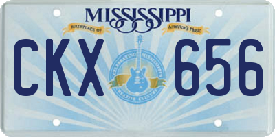 MS license plate CKX656