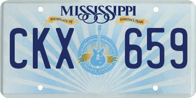 MS license plate CKX659