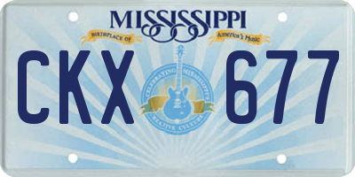 MS license plate CKX677