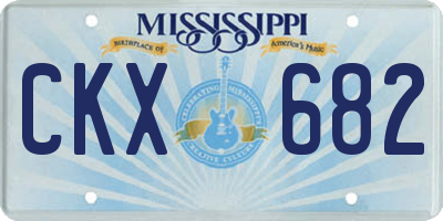 MS license plate CKX682
