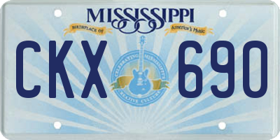 MS license plate CKX690