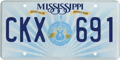 MS license plate CKX691
