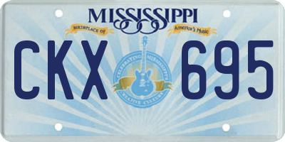 MS license plate CKX695