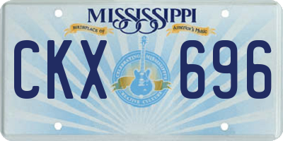 MS license plate CKX696