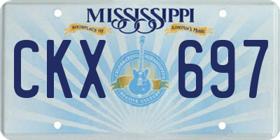 MS license plate CKX697