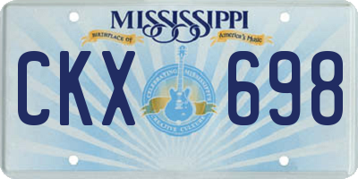 MS license plate CKX698