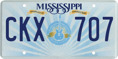MS license plate CKX707