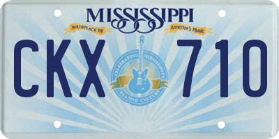 MS license plate CKX710