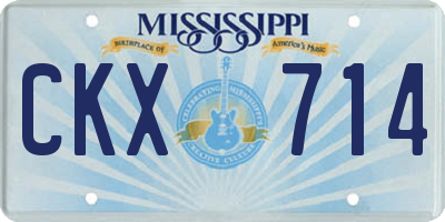 MS license plate CKX714
