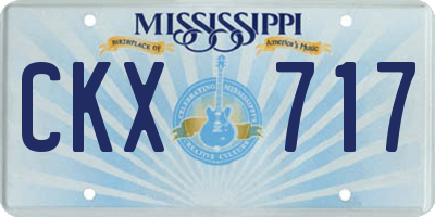MS license plate CKX717