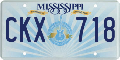 MS license plate CKX718