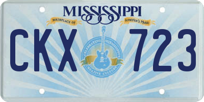 MS license plate CKX723
