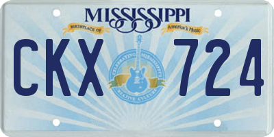 MS license plate CKX724
