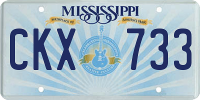 MS license plate CKX733