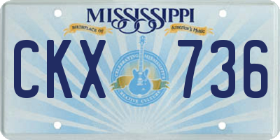 MS license plate CKX736