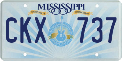 MS license plate CKX737