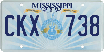 MS license plate CKX738