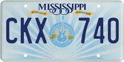 MS license plate CKX740
