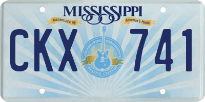 MS license plate CKX741