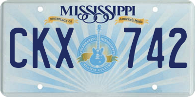 MS license plate CKX742