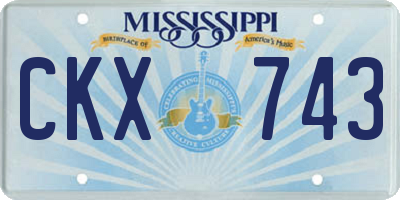 MS license plate CKX743