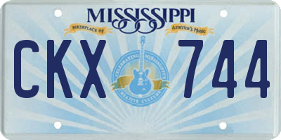 MS license plate CKX744