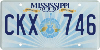 MS license plate CKX746