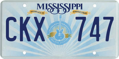 MS license plate CKX747