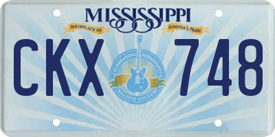 MS license plate CKX748