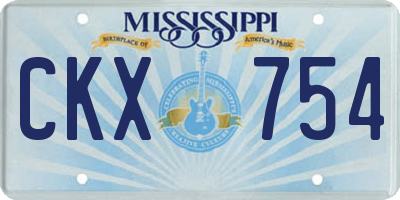 MS license plate CKX754