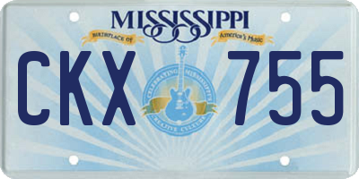 MS license plate CKX755