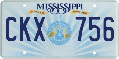 MS license plate CKX756