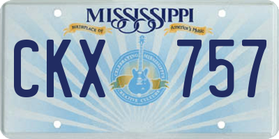 MS license plate CKX757