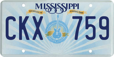MS license plate CKX759