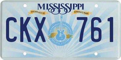 MS license plate CKX761