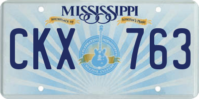 MS license plate CKX763