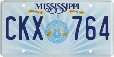 MS license plate CKX764