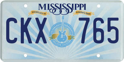 MS license plate CKX765