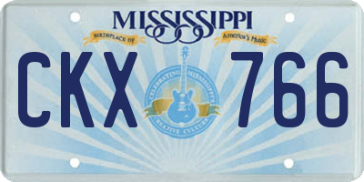 MS license plate CKX766