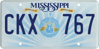 MS license plate CKX767