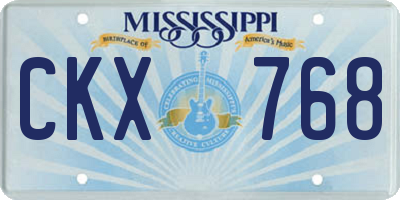 MS license plate CKX768