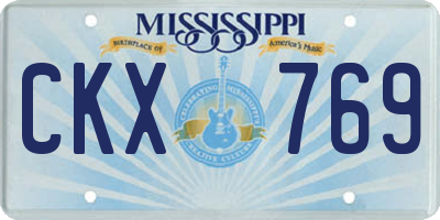 MS license plate CKX769